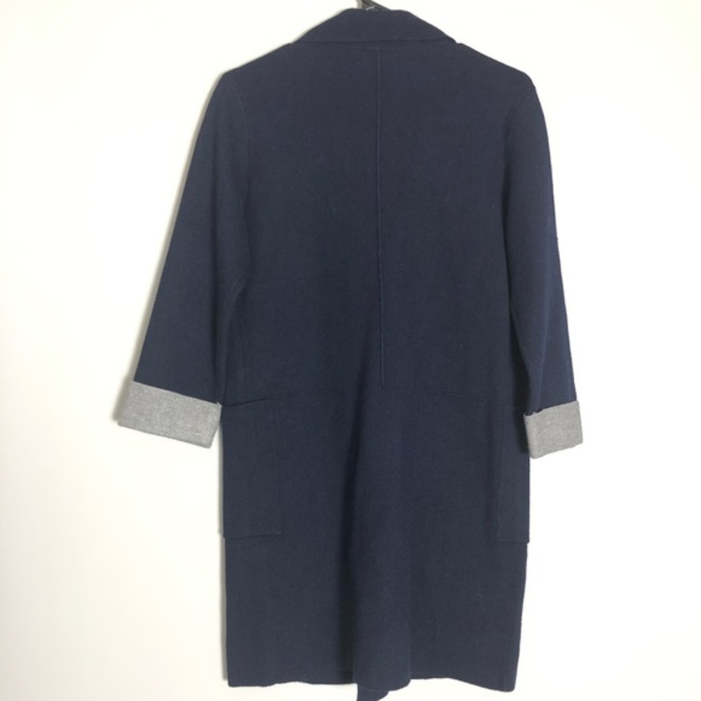 Premise Navy Blazer Long Sweater Cardigan - Picture 3 of 3